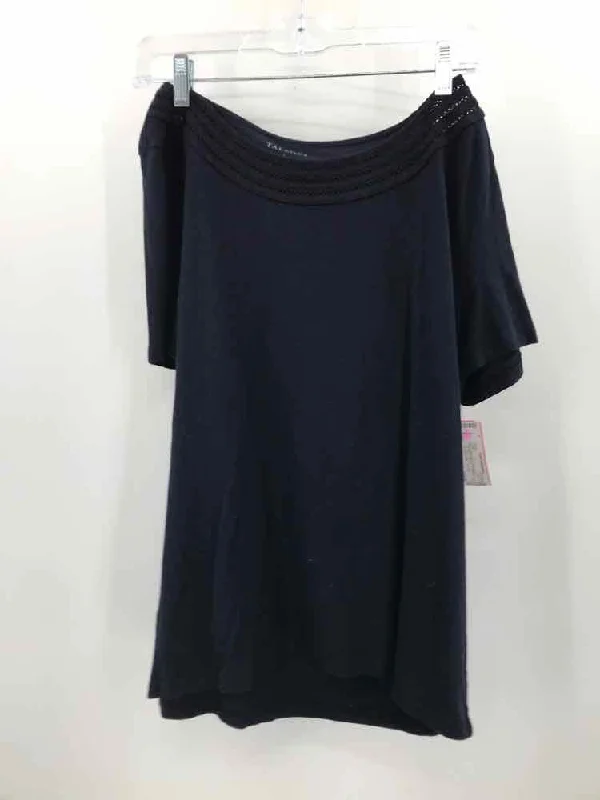 Pre-Owned Talbots Navy Size Large T-shirt Boxy Fit Fitted Loose