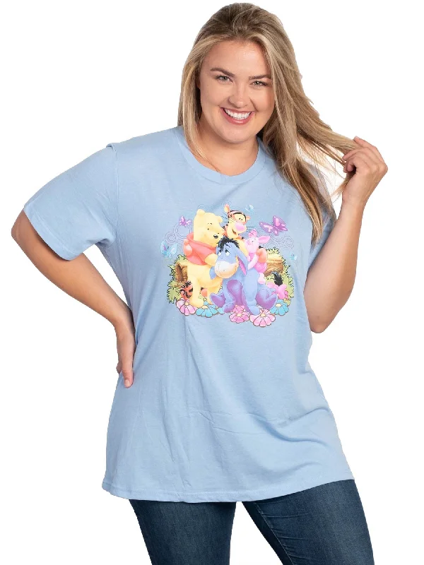 Womens Plus Size Winnie The Pooh Eeyore Tigger Piglet T-Shirt Blue Lace Blend Ribbed Blend Corduroy Blend Womens Plus Size Winnie The Pooh Eeyore Tigger Piglet T-Shirt Blue Lace Blend Ribbed Blend Corduroy Blend