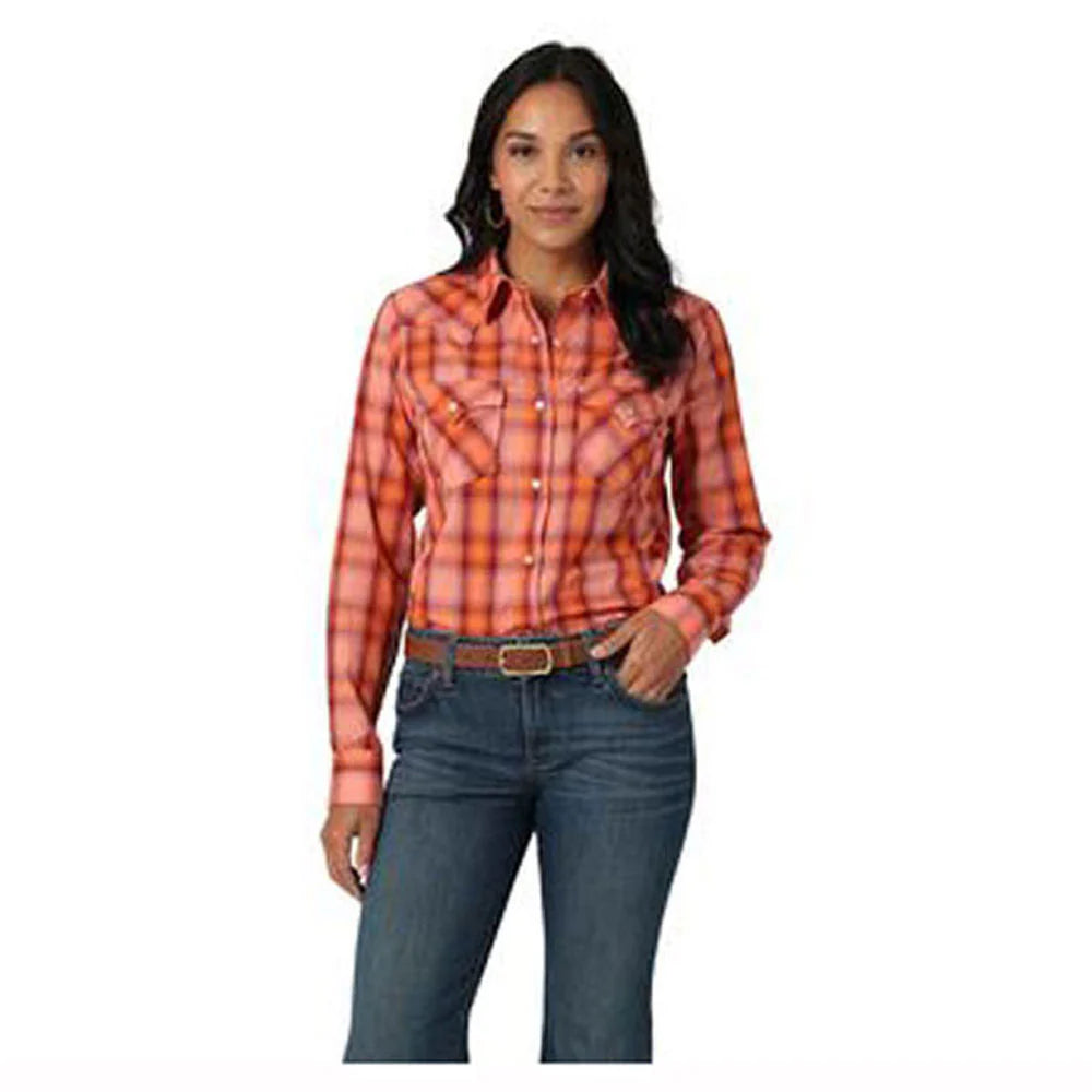 Wrangler USA Ladies Western Snap L/S Shirt - Assorted - 112335501 - On Sale Graphic T-Shirt Round Neck Polyester Wrangler USA Ladies Western Snap L/S Shirt - Assorted - 112335501 - On Sale Graphic T-Shirt Round Neck Polyester