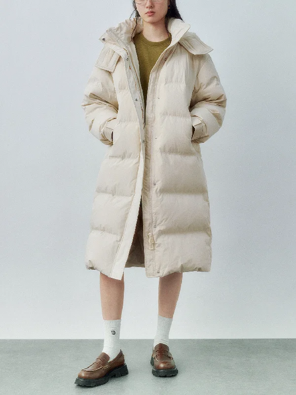 Maxi Padded Quilted Down Outerwear Ruched Sleeve Blazer