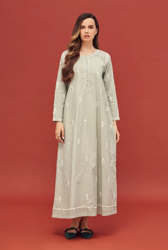 Noor Light Sage Full Sleeve Nightdress Tunics Occasion special