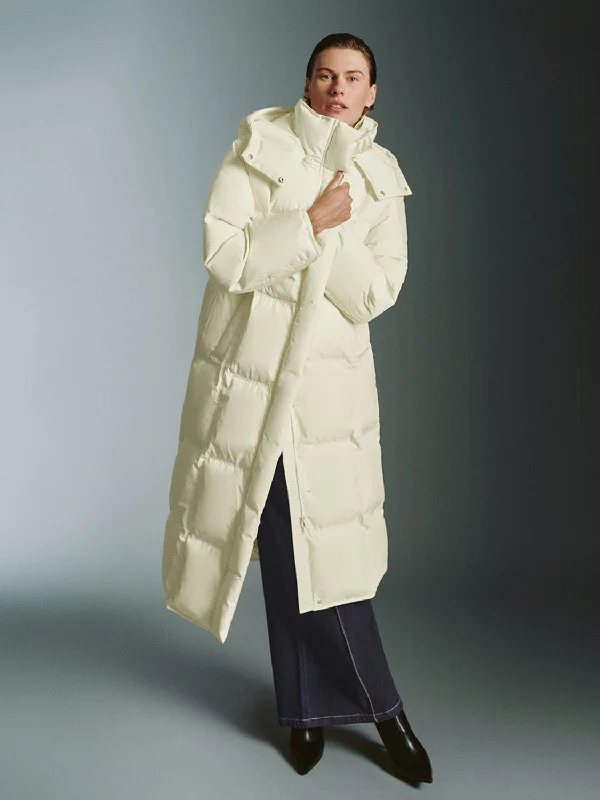 Padded Longline Down Outerwear Thick Layered Jacket