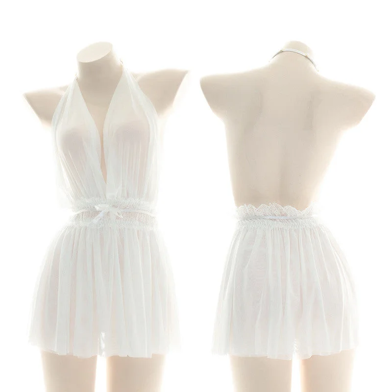 Sexy chiffon halter nightdress yv30536 Tunics Luxurious high-end