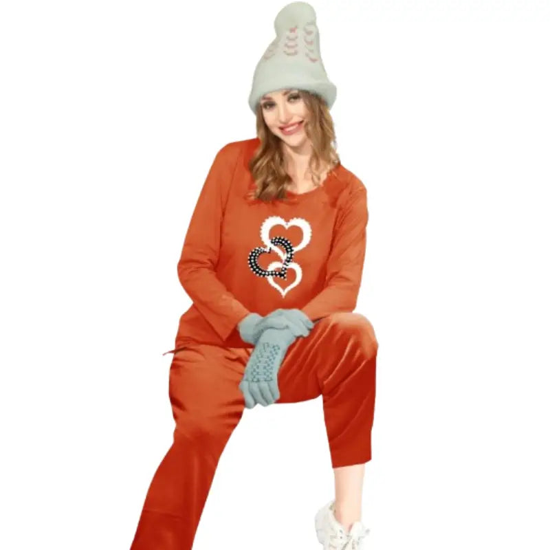 Trending Winter Night Dress for Ladies 2-piece | Winter Sleepwear for Women Tunics Canvas sturdy