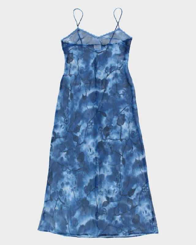 90s La Senza Floral Mesh Slip Dress - M Tunics Timeless classic
