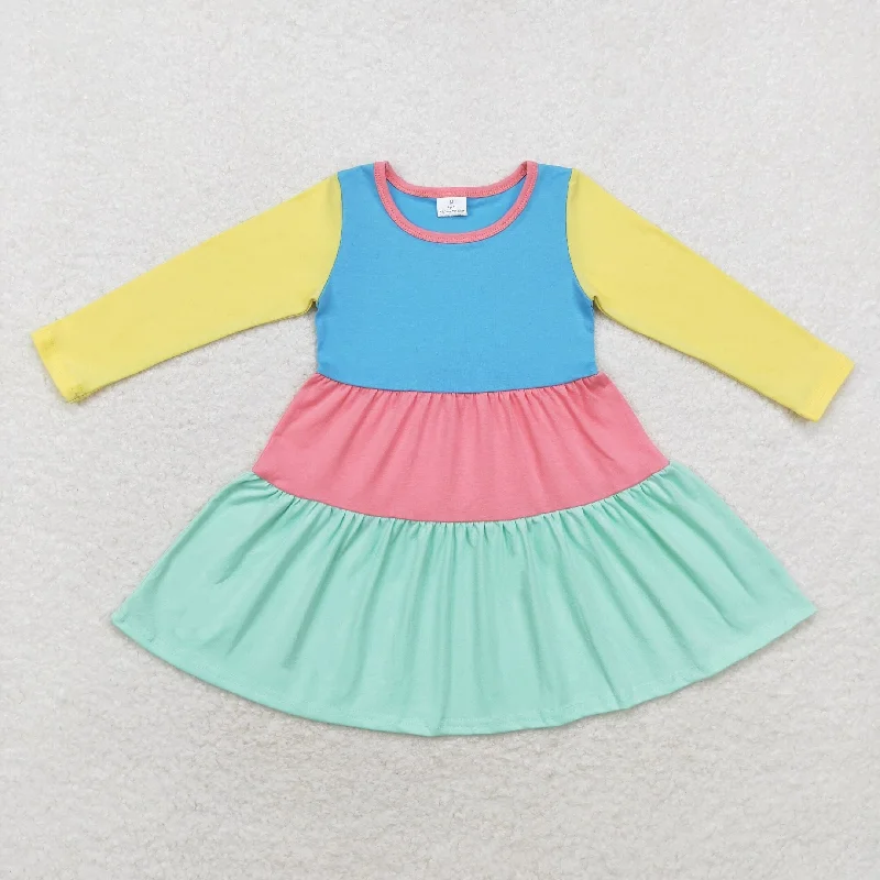 Baby Girl Long Sleeves Colorful Cotton Dress Tunics New arrival