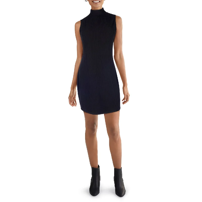 lily morgan Women's Ribbed Mock Neck Circle Dress Tunics Versatile stylish