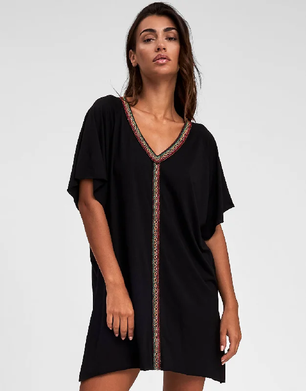 Mini Abaya Dress - Black Tunics Stylish elegant