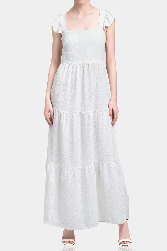 Pure Cotton Long Ruffle Dress Tunics Recommended stylist