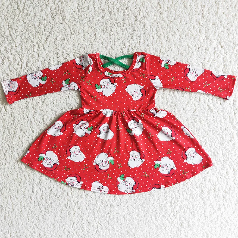 Red Baby Girls Dress Christmas Boutique Girls Twirl Dress Santa Claus Print Holiday Kids Clothing 6 C10-18 Tunics Timeless classic Red Baby Girls Dress Christmas Boutique Girls Twirl Dress Santa Claus Print Holiday Kids Clothing 6 C10-18 Tunics Timeless classic