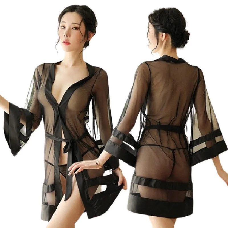 Sexy Short Net Nighty Transparent Baby Doll Short Nighty Black Hot Nightdress Tunics Stylish elegant